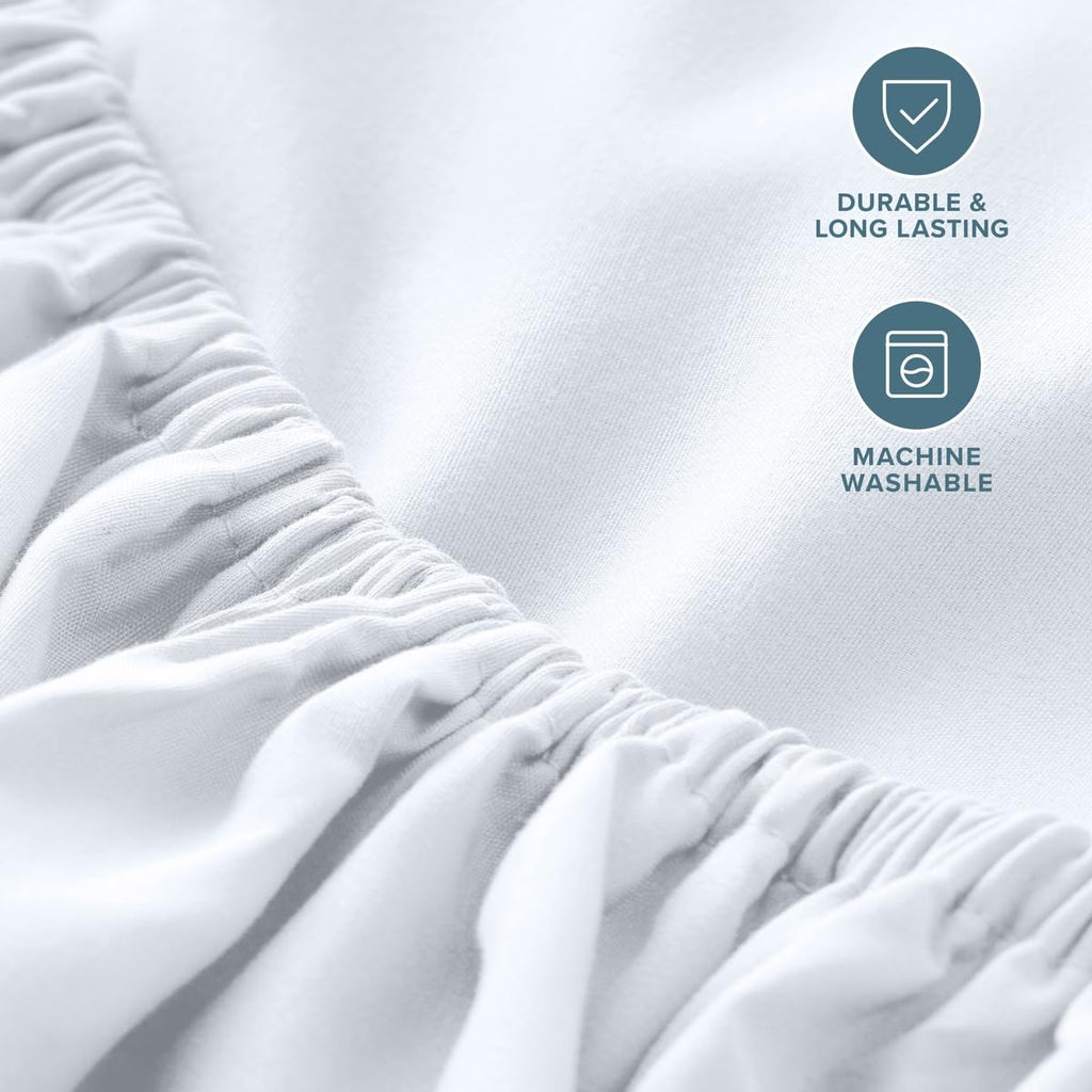 2-Pack Fitted Sheet 1800 Ultra-Soft (Twin XL, White)