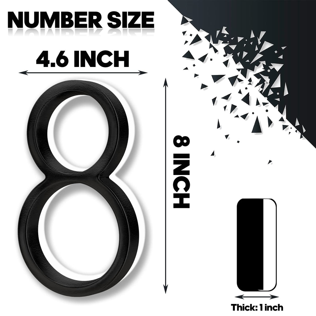 Backlit LED Home Address Numbers, 8 Inch House Numbers, Stainless Steel Hand-Polished Waterproof Address Signs