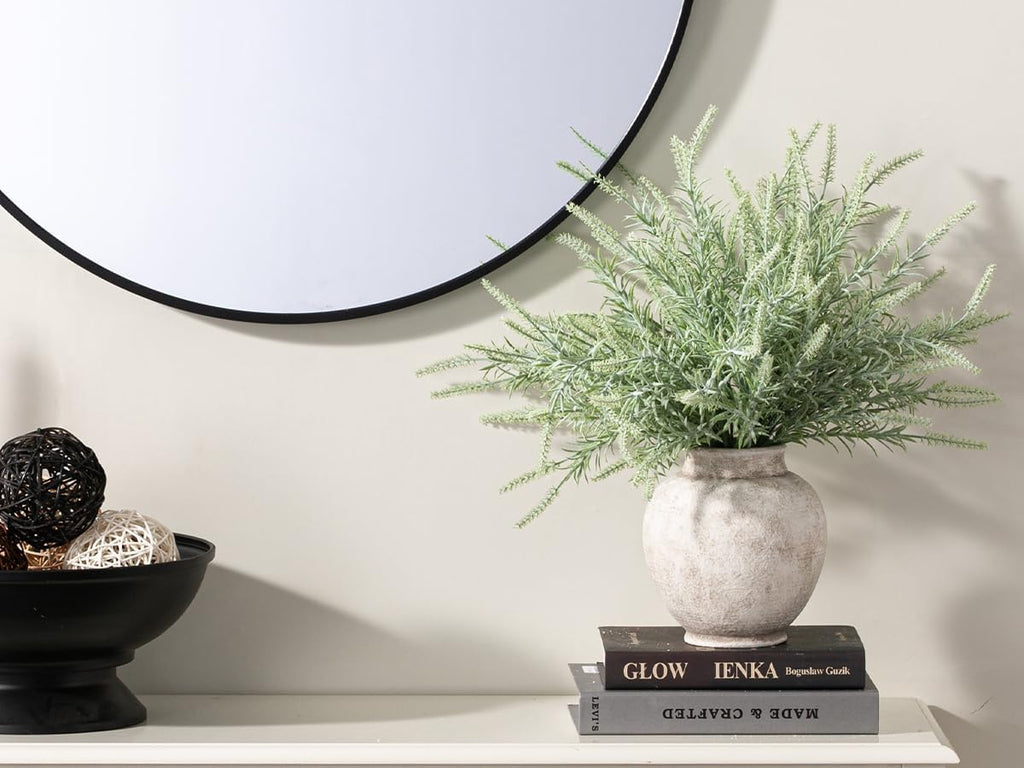 Ceramic Flower Vase, Rustic Farmhouse Decorative Vase Pottery Pampas Grass Vases