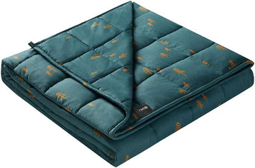 Weighted Blanket (60''x80'', 20lbs, Atrovirens Tree) Cooling Weighted Blanket for Adults, High Breathability Heavy