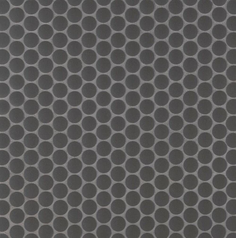 Unglazed Penny Round Porcelain Mosaic (Box of 15 Pcs), Floor and Wall Tile, Backsplash Tile, Bathroom Tile on 12x12