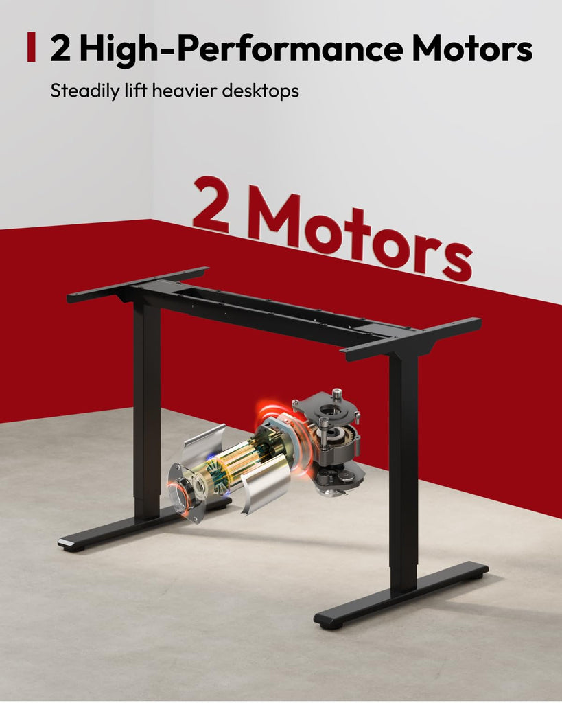 Dual Motor 79''x 32'' Large Height Adjustable Standing Desk