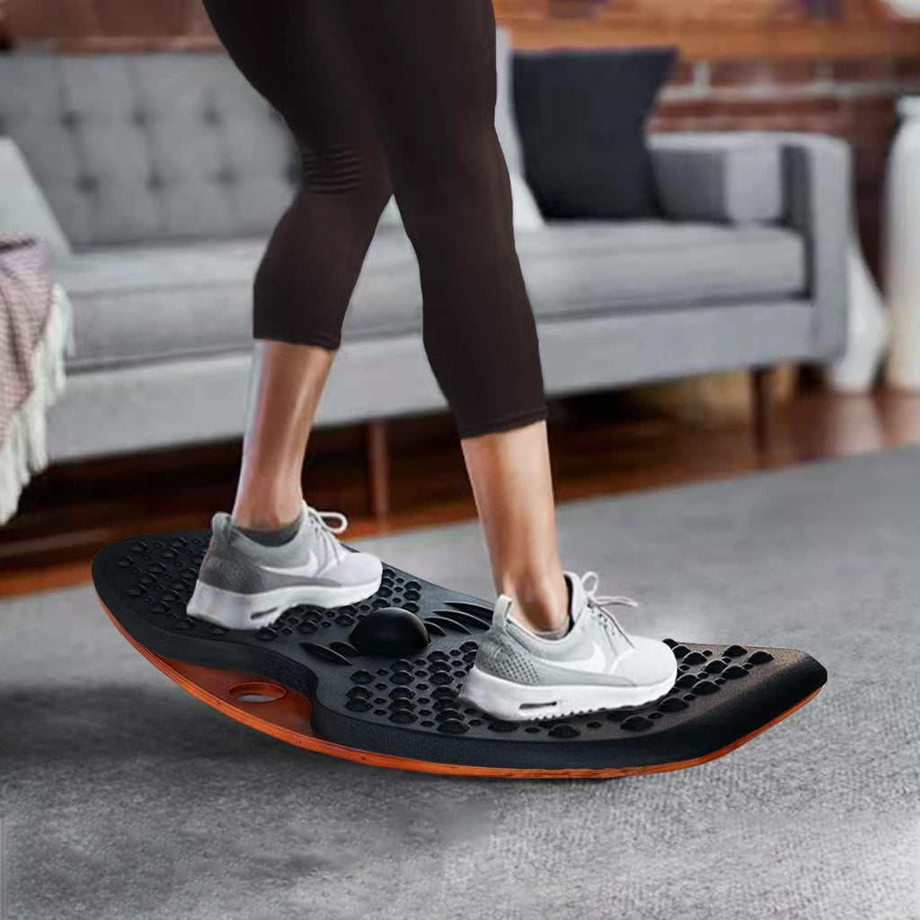 Standing Desk Anti fatigue Balance Board standing desk mat wobble board Rocker Board Comfort Mat (Large Size)