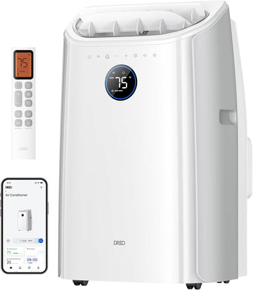 Portable Air Conditioner 515S, 12000 BTU ASHRAE (8000 BTU DOE) Smart AC Unitwith Drainage-free Cooling