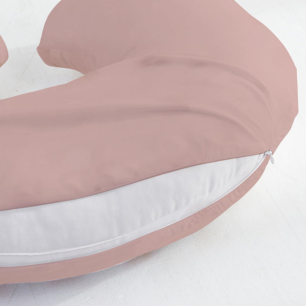 Nursing Pillow Covers 2 Pack, Soft & Breathable Removable Breastfeeding Pillows Covers for Feeding Pillows, Nursing