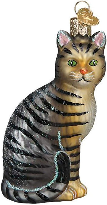 Ornaments Tabby Cat Glass Blown Ornaments