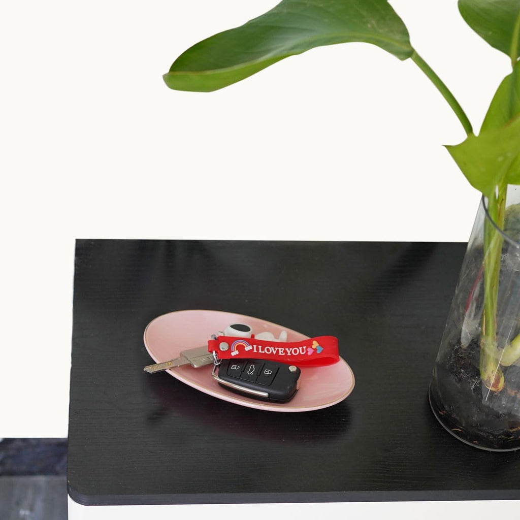 Ceramic Key Bowl for Entryway Table, 7 x 4 Key Dish Tray Catch All Bowl, Small Decorative Bowl for Key Jewelry Ring
