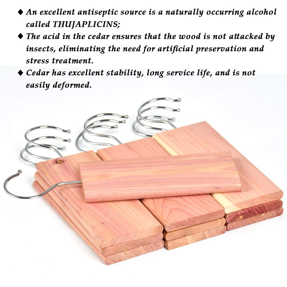 20 Pcs Cedar Blocks for Closet Storage, Aromatic Red Cedar Planks Chips for Closets and Drawers C edars Wood Hangers