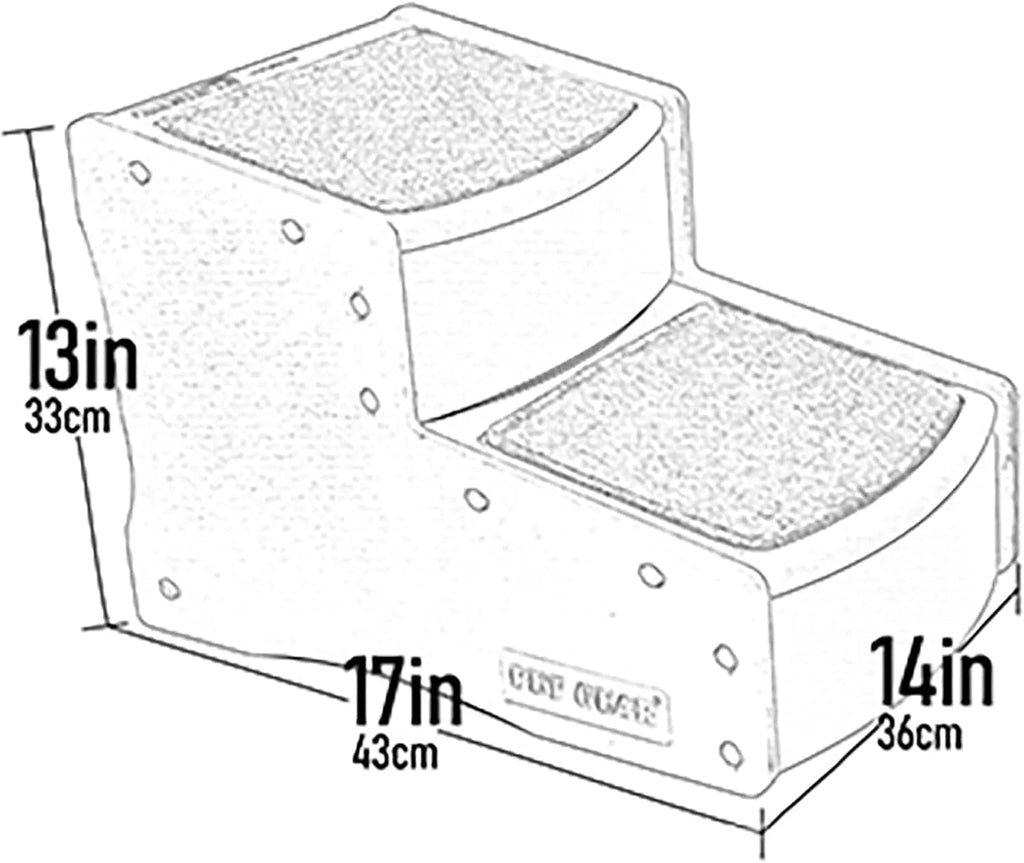 Pet Stairs, Light Sand, 2 Step