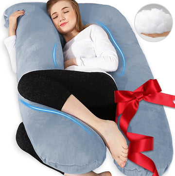 Pregnancy Pillows - U Shaped Maternity Pillow for Pregnant Women with Velvet Removable Cover - 55 inch Pregnancy