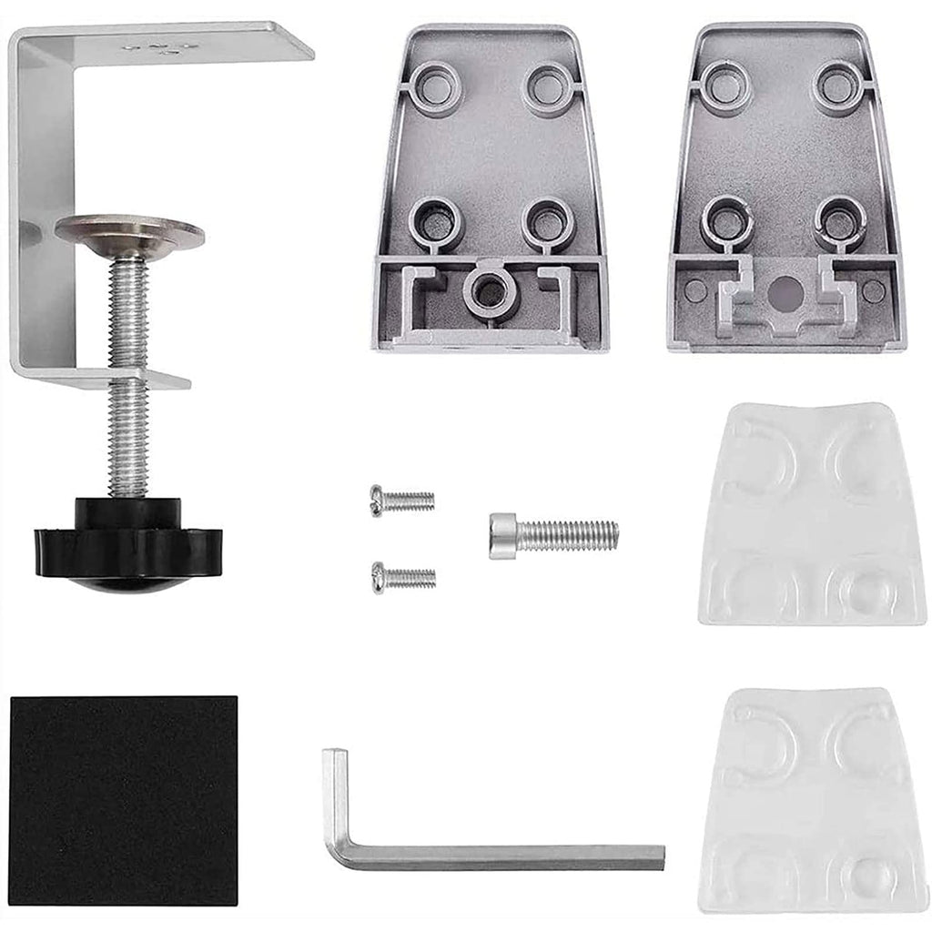 Sneeze Guard Support Clamps 4 pcs, Adjustable Office Partition Clamp, Acrylic Desk Divider Clamps, Plexiglass