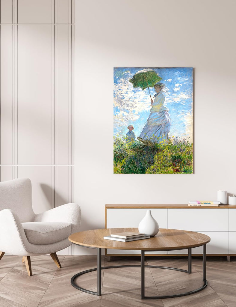 Claude Monet Canvas Wall Art, Woman with a Parasol, 40x30''