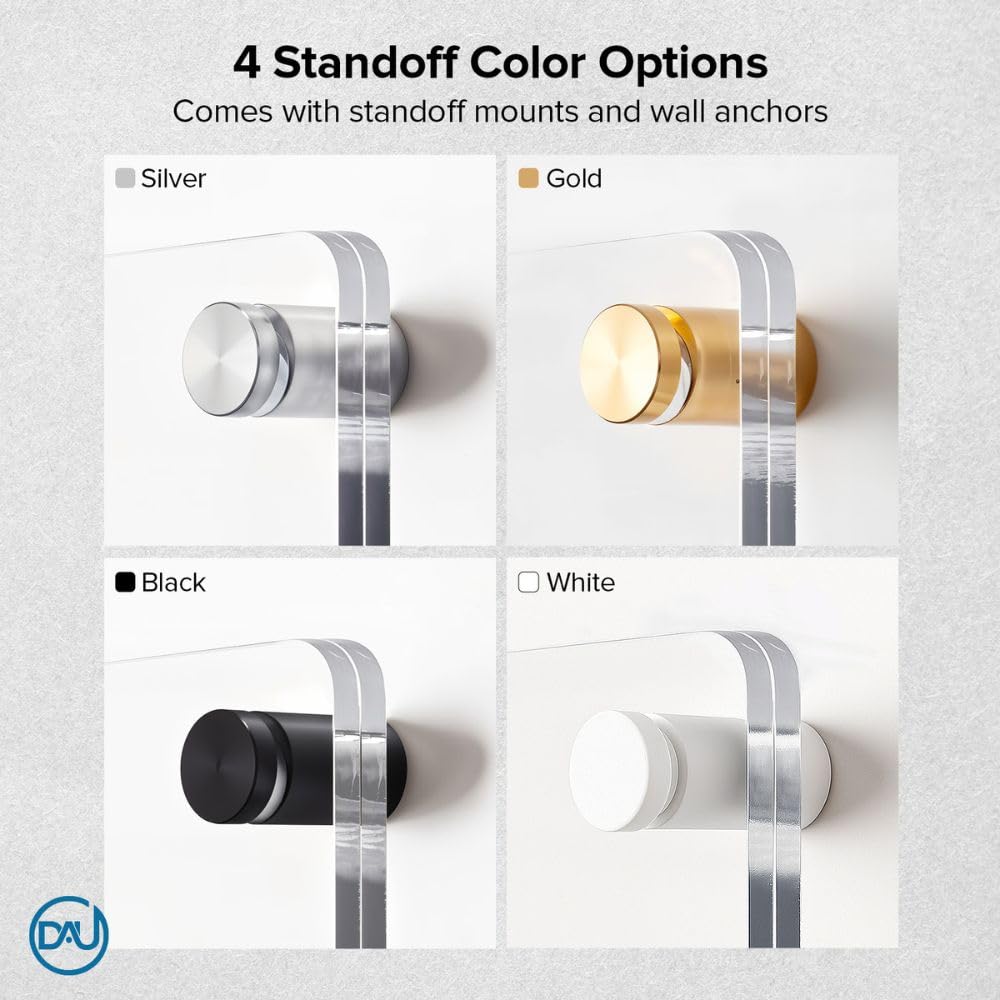 Acrylic Floating Frames Gold Standoffs(single) 16" x 20" Clear Acrylic Frames for Wall Mount Floating Picture Frame
