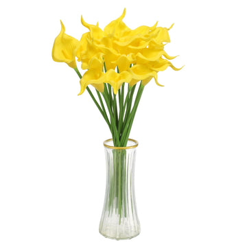 20pcs Artificial Calla Lily Fake Silk Flower Bouquet Real Touch