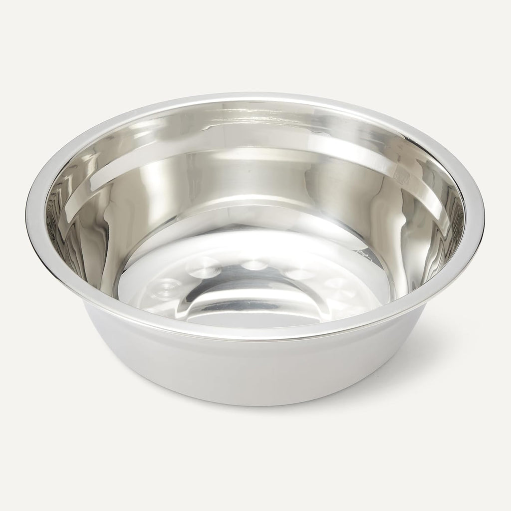 Elevated Dog Bowls Stand, 5 Height Adjustable Foldable Raised Pet Feeder with Stainless Steel Bowls, Non-Slip Base