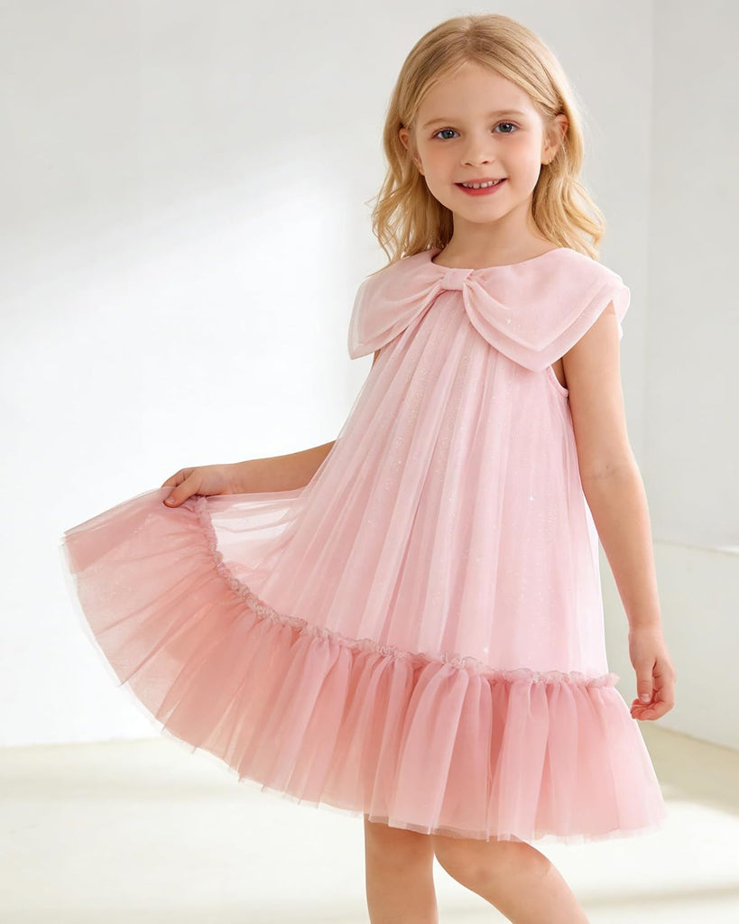Little Girl Tulle Dress Sleeveless Toddler Girls Sundress 3