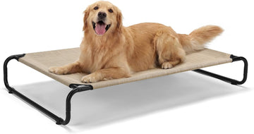 Cooling Elevated Dog Bed, Outdoor Raised Dog Bed for Large Dogs