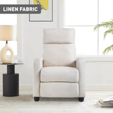 Recliner Chair Single Reclining Sofa Home Theater Seating with Lumbar Support and Padded Backrest for Living Room and