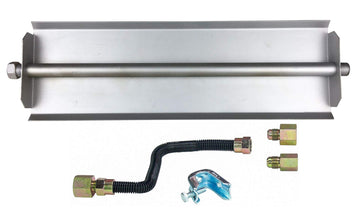 30" Linear Gas Burner with Complete Connection Kit - Fireplace Burner Made from Powder Coated Steel - Designed for NG