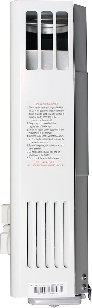 EZ 101 Outdoor Tankless Water Heater - Propane (LPG) Gas - 2 GPM - Small - Portable - Point of use
