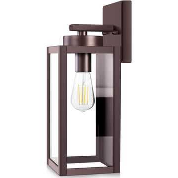 Outdoor Wall Light, Modern Exterior Porch Sconce Lighting, Brown