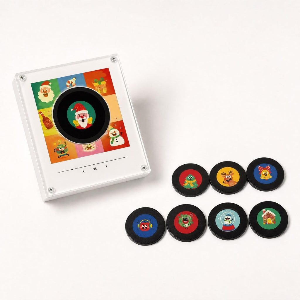 Christmas Vinyl Player Fridge Record Nfc Mini Jingle Magnetic Music Box Set