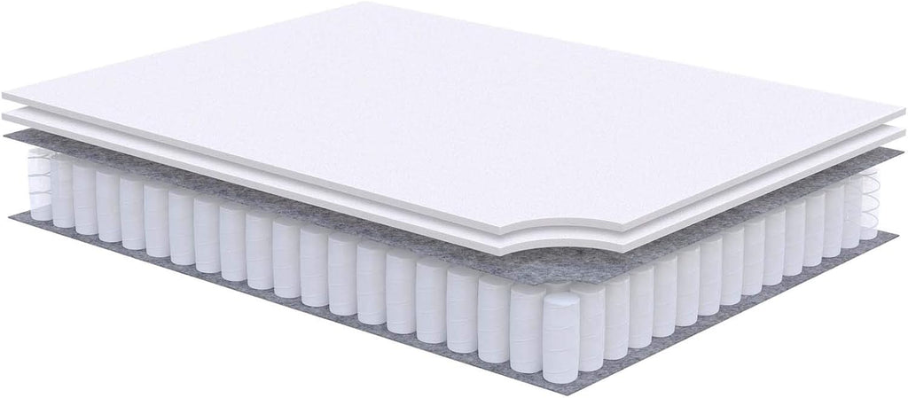 Jenna 10" Innerspring and Memory Foam California King Mattress With Individually Encased Coils, White