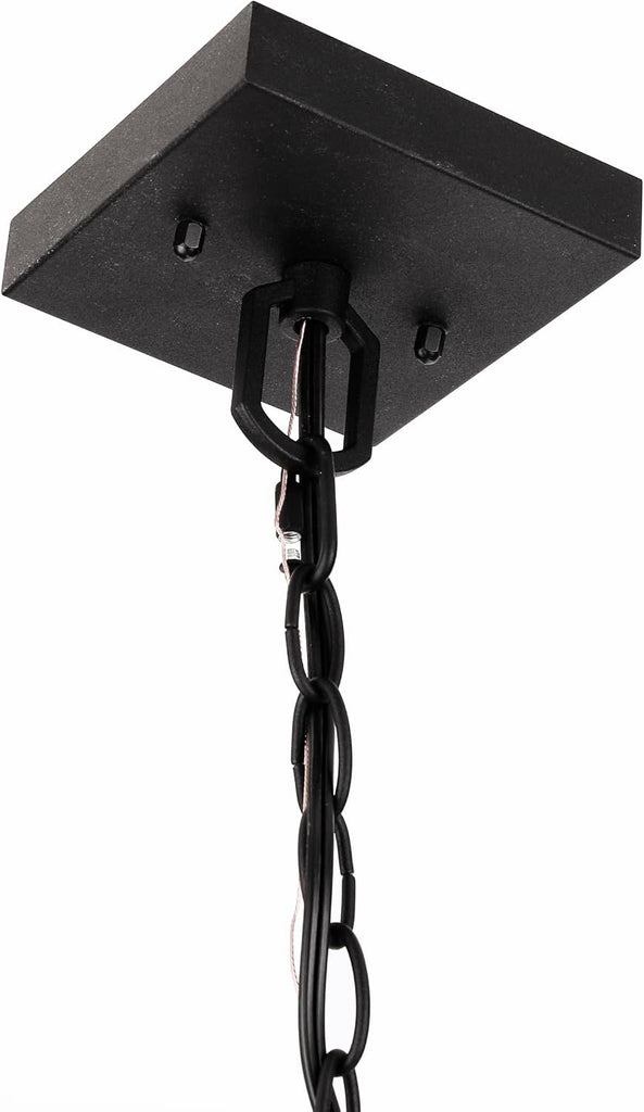 Marin 1 Light 16.25 in. Textured Black Finish Ceiling Mount Outdoor Pendant with Clear Glass Shade