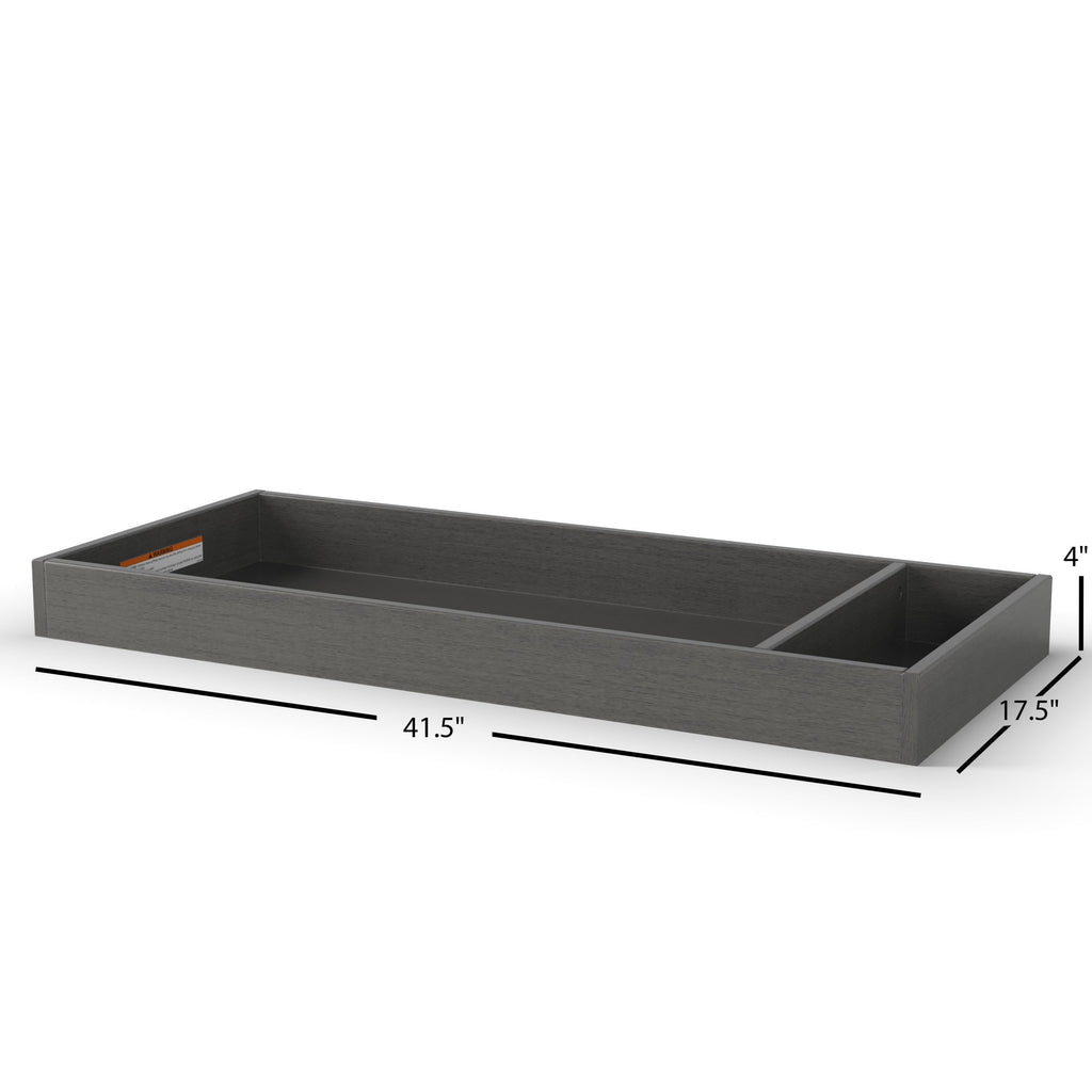 Universal Changing Table Toppers, Attach to Dresser for Diapering Surface (Midnight Gray)