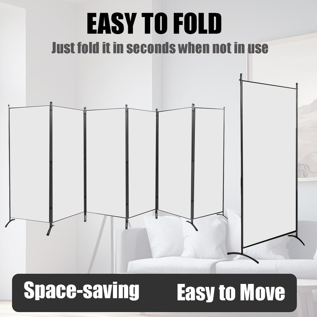 Room Divider-Folding Privacy Screens, 6 ft Partition Room Dividers Wall for Separation, Home, Office, Classroom