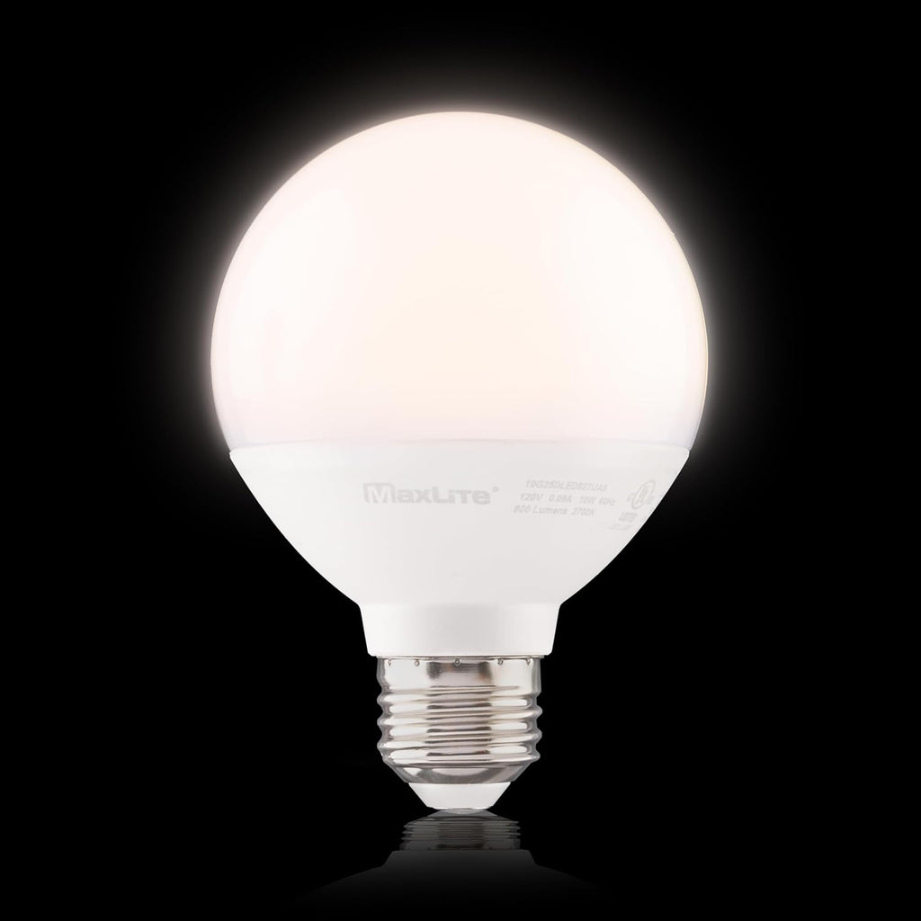 Dimmable 10W LED 2700K G25 Globe - Incandescent Light Bulbs Replacement, Soft White Light Bulbs, JA8