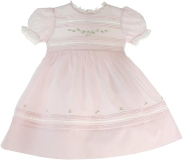 Girls Pink Heirloom Dress, 4T