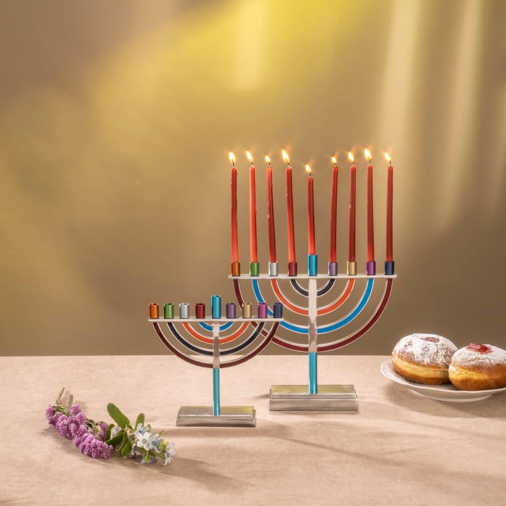 Hanukkah Classic Style Colored Branches (Multi Color, Large)