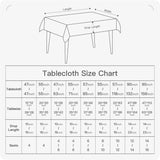 Rectangle Tablecloth Washable Wrinkle Resistant and Water Proof Table Cloth Decorative Linen Fabric 