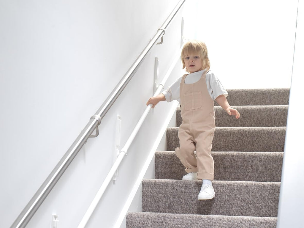 KiddieRail Adjustable Handrail to Help Safeguard Your Child On The Stairs (Standard Configuration)
