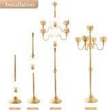 Tall Floor Candle Holders - 2Pcs Gold Candelabra, Metal 5 Arm Candlesticks Party Wedding Aisle Home Decor, 40" Tall