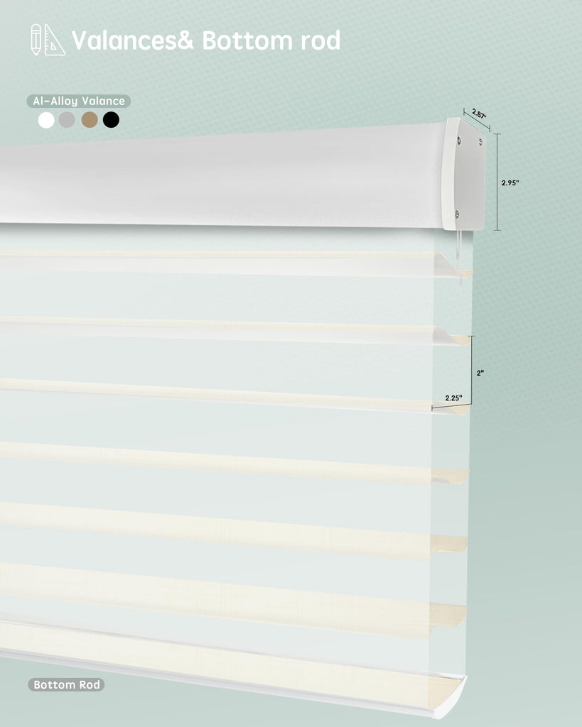 Motorized Shangri-La Shades, Light Filtering Smart Blinds Customized