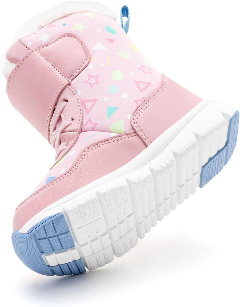 Toddler Winter Snow Boots Waterproof Faux Fur Non-Slip Boys Girls