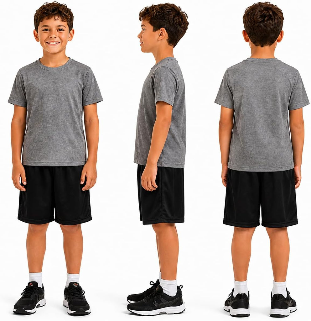 Boys Basketball Shorts 3 Pack Performance Active Mesh Shorts