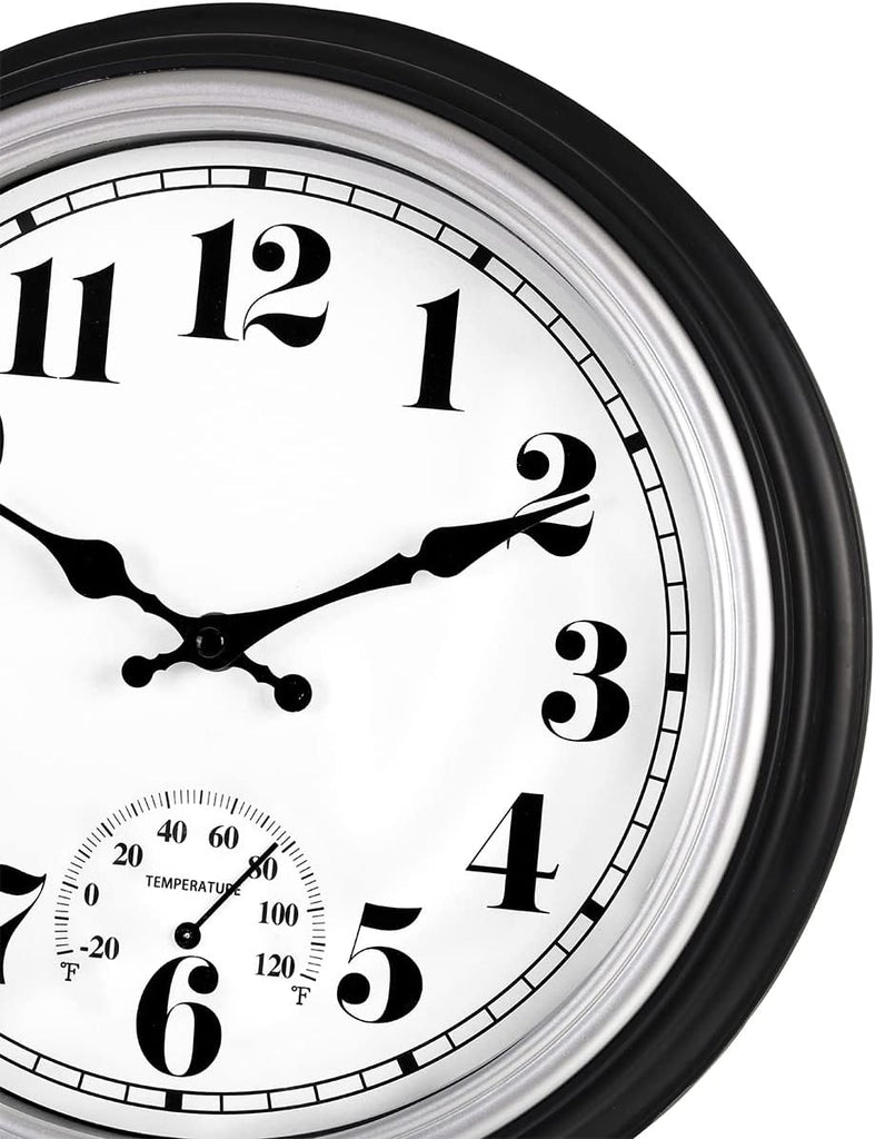 45MinST 12 Inches Retro Wall Clock, Silent Non Ticking Battery Operated Movement, Decor for Home/Wall Decor