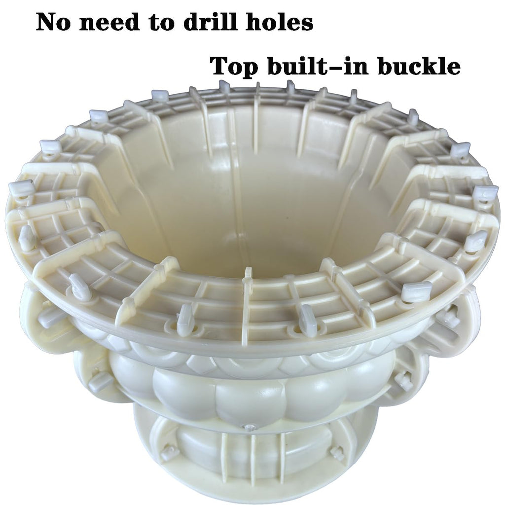 Extra Large Concrete Planter Mold, Heavy-Duty Reusable ABS Molds for Flower Pots, Large Concrete Planter Molds for