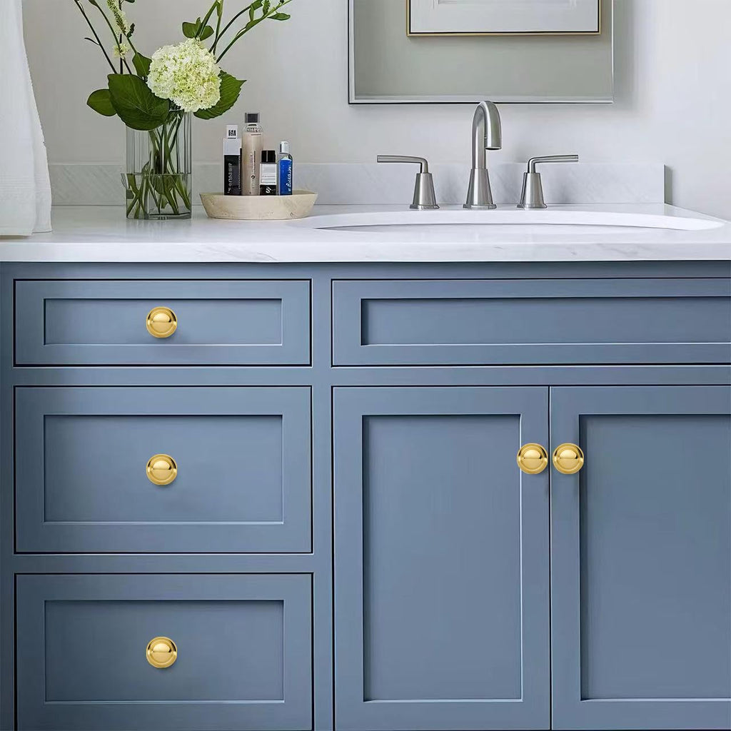 Luxury Solid Real Brass Handmade Unlacquered Brass Cabinet Knobs