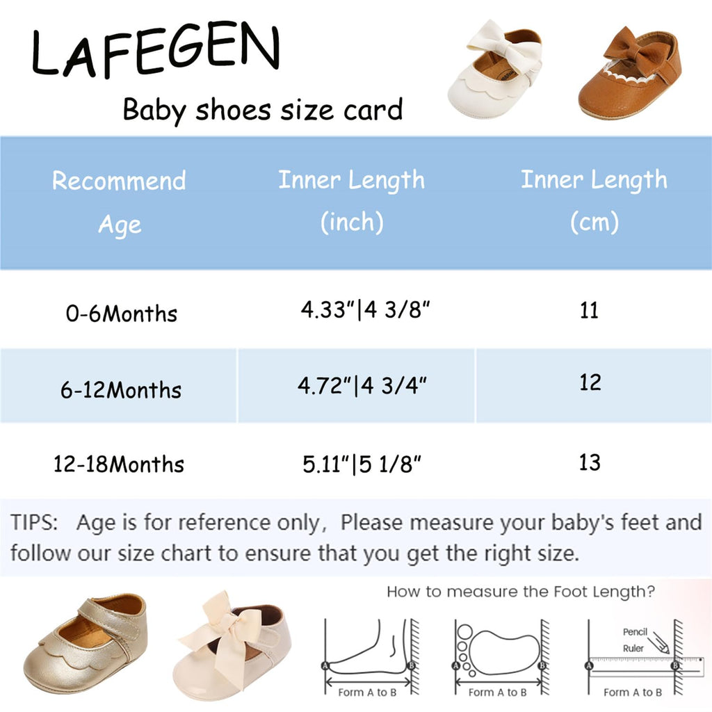 Baby Girls Mary Jane Flats with Bownot Non Slip Soft Sole PU Leather Newborn Infant Toddler First Walker Cirb Dress