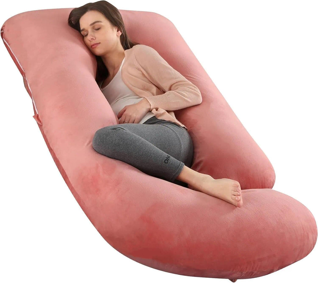 Pregnancy Pillows for Sleeping, U Shaped Full Body Maternity Pillow for Pregnant Women with Removable Bean Velvet