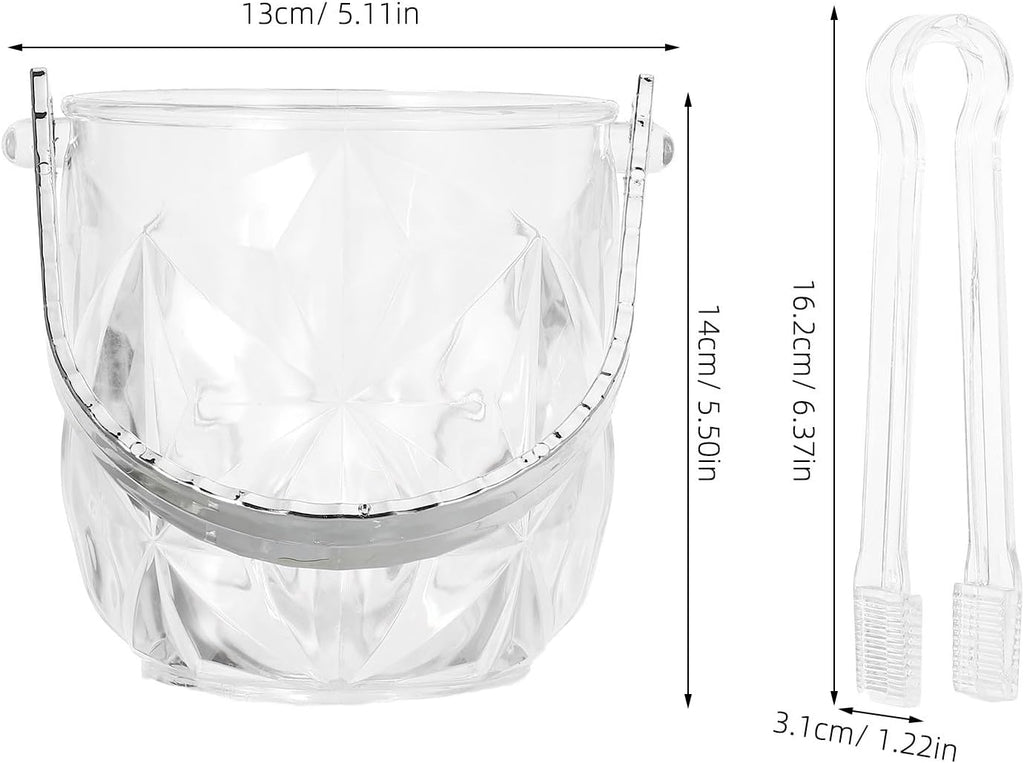 Portable Plastic Ice Bucket with Tongs Events