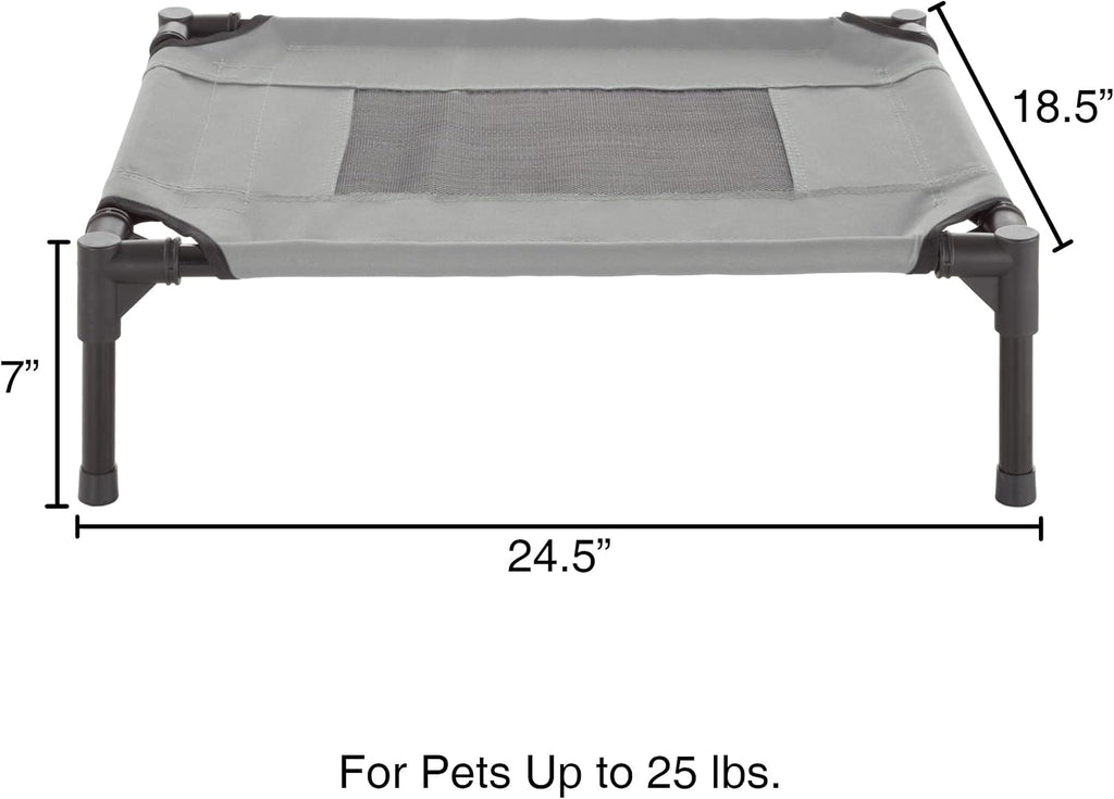 Elevated Dog Bed - 24.5x18.5-Inch Portable Pet Bed with Non-Slip Feet - Indoor/Outdoor Dog Cot or Puppy Bed for Pets
