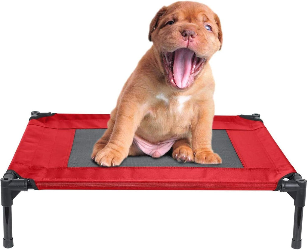 Elevated Dog Bed with Removable Canopy w/Convenient Carrying Bag Indoor Shade 1680D Portable Raised Oxford Fabric