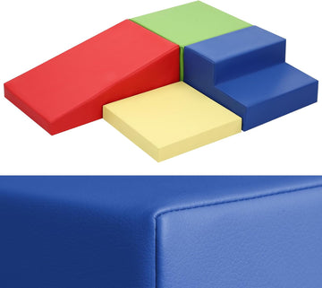 Piece PU Leather Baby Foam Climbing Blocks for Toddlers - Soft Play Climbing Toys for Toddlers - Foam Climbing Set