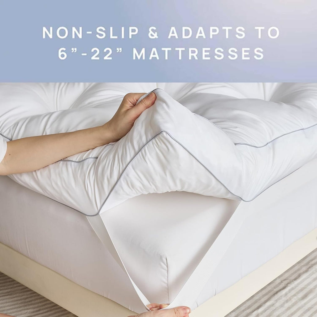 5 Inch Memory Foam Mattress Topper Queen for Back Pain Relief | 5 Inch Extra Thick Gel Memory Foam Topper with
