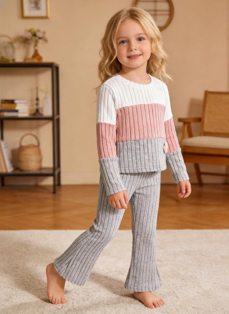 Toddler Girl Clothes Ribbed Fall Winter Outfits for Girls